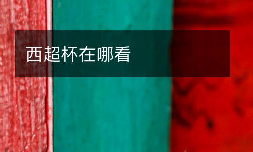 西超杯在哪看