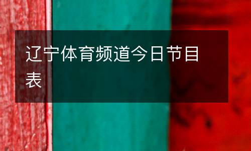 遼寧體育頻道今日節(jié)目表