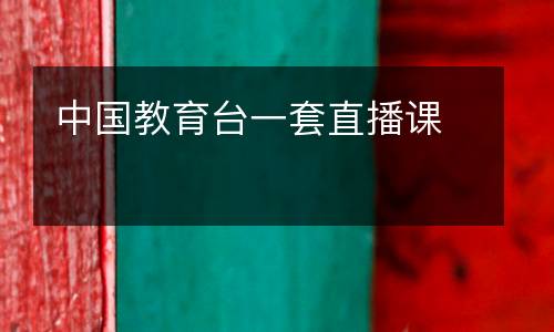 中國教育臺(tái)一套直播課
