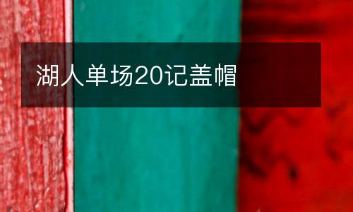 湖人單場20記蓋帽