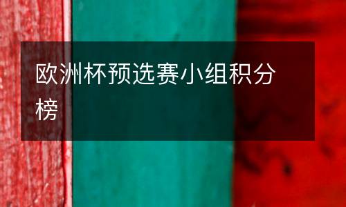 歐洲杯預(yù)選賽小組積分榜