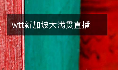 wtt新加坡大滿貫直播